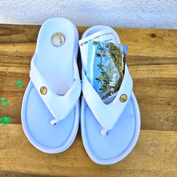 Hawaiian Jellys Ultra Comfort Kea Haú Unisex Sandals Men's Size 8 - Picture 6 of 15